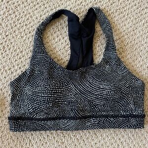 Lululemon Athletica Black and White Patterned Sports Bra